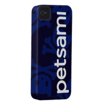 Caisse bleue paresseuse de l'iPhone 4 de logo de P Étuis iPhone 4