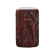 Caisse de Blackberry de peau de serpent de Brown Coque Blackberry