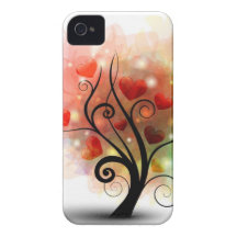 Caisse de l'arbre iPhone4 de coeur Coques Case-Mate iPhone 4