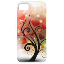 Caisse de l'arbre iPhone4 de coeur Étui iPhone 5