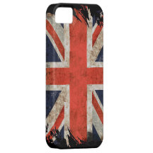 Caisse déchiquetée âgée de l'iphone 5 d'Union Jack Coques iPhone 5
