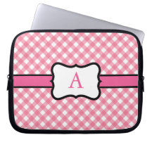 Caisse décorée d'un monogramme d'ordinateur portab housse ordinateur portable