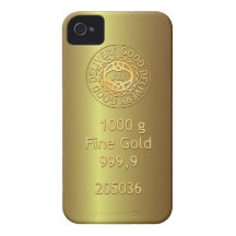 Caisse d'or de l'iPhone 4 de style de lingot d'or Coque iPhone 4 Case-Mate