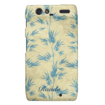 Caisse en bambou bleue de Motorola Razr coques case-mate