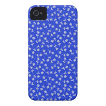 Caisse florale bleue de l'iPhone 4/4S de suite à p Coque iPhone 4