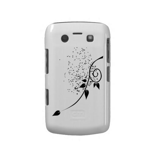 Caisse florale de silhouette de branche de vecteur coque Case-Mate blackberry