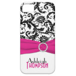 Caisse florale rose, noire, blanche de l'iPhone 5  Coque iPhone 5