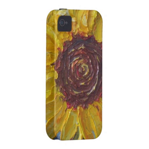 Caisse jaune de l'iPhone 4 de tournesol Coques iPhone 4/4S