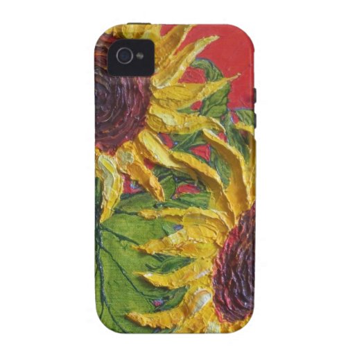 Caisse jaune de l'iPhone 4 de tournesols Coque Case-Mate iPhone 4