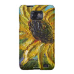 Caisse jaune de Samsung Galexy de tournesol Étui Samsung Galaxy SII