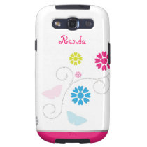 Caisse lunatique de galaxie de Samsung de fleur et coques case-mate