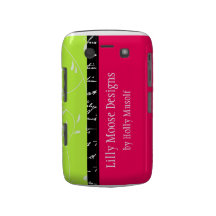Caisse mignonne chic de Blackberry de noir de vert Coque Case-Mate Blackberry