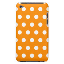 Caisse orange de contact d'iPod de point de polka Coque Case-Mate iPod Touch