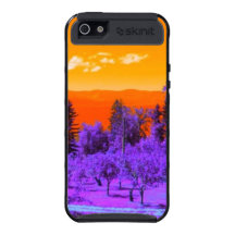 Caisse orange et pourpre de l'iPhone 5 de cargaiso