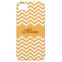 Caisse orange personnalisée de l'iPhone 5 de motif Coque iPhone 5 Case-Mate