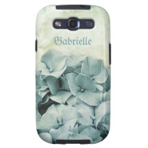 caisse personnalisée par hortensia bleu coque samsung galaxy s3