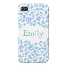 caisse pourpre bleue d'étincelle et d'éclat iPhone 4 case