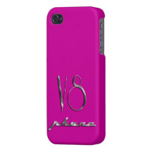 Caisse pourpre de V8 d'iPhone Étui iPhone 4/4S