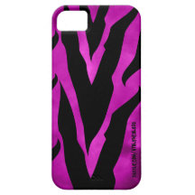 Caisse pourpre d'Iphone 5 d'impression de zèbre Coque Case-Mate iPhone 5