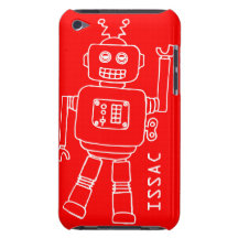 Caisse rouge d'amusement et blanche de contact d'i étui iPod touch