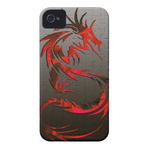caisse tribale rouge de téléphone de dragon coques Case-Mate iPhone 4