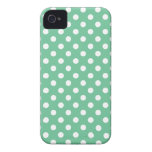Caisse verte d'Iphone 4/4S de point de polka de Pe Coque iPhone 4 Case-Mate