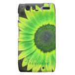 Caisse verte et jaune de Droid RAZR de tournesol Coques Droid RAZR