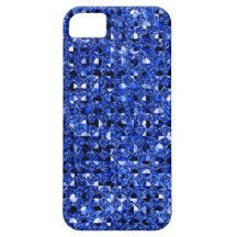 Caisses bleues de téléphone d'effet de paillette coques iPhone 5