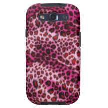 Caisses de galaxie d'empreinte de léopard de roses coques galaxy s3