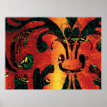 Calamité d'enfer de fractales affiche