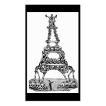 Calavera de Tour Eiffel C. 1800's en retard Cartes De Visite Professionnelles