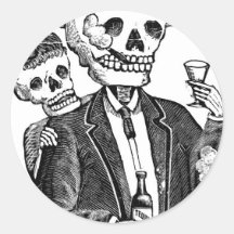 Calaveras de Guadalajara, Mexique Adhésifs Ronds