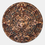 Calendrier MAYA de Sun du Mexique Autocollants Ronds