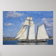 Californien grand de bateau posters