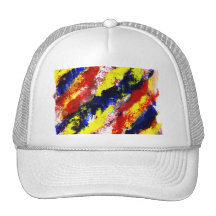 Calomnie lumineuse bleue jaune rouge d'abrégé sur  casquette de camionneur
