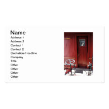 Cambuse rouge cartes de visite professionnelles