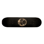 Camée rose affligée de silhouette - orange skateboard