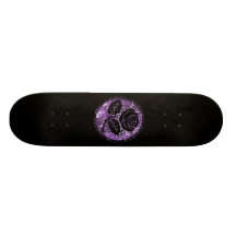 Camée rose affligée de silhouette - pourpre skateboards personnalisables