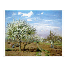 Camille Pissaro - fleurs blanches d'arbres du verg Cartes Postales