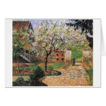 Camille Pissarro - prunier fleurissant Eragny 1894 Cartes De Vœux