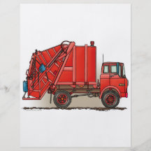 Camion à ordures rouge prospectus