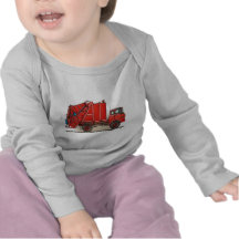 Camion à ordures rouge t-shirts