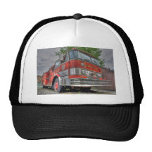 Camion de pompiers casquettes