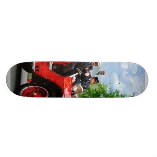 Camion de pompiers démodé plateaux de planche à roulettes