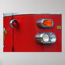 Camion de pompiers affiche