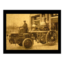 Camion d'ouvrier chargé des pompes de pompe à ince cartes postales