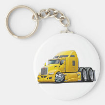 Camion jaune de Kenworth 660 Porte-clef
