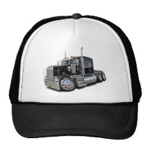 Camion noir de Kenworth w900 Casquettes De Camionneur