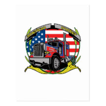 Camionneur américain carte postale