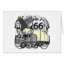 Camionneur de l'itinéraire 66 cartes de vœux